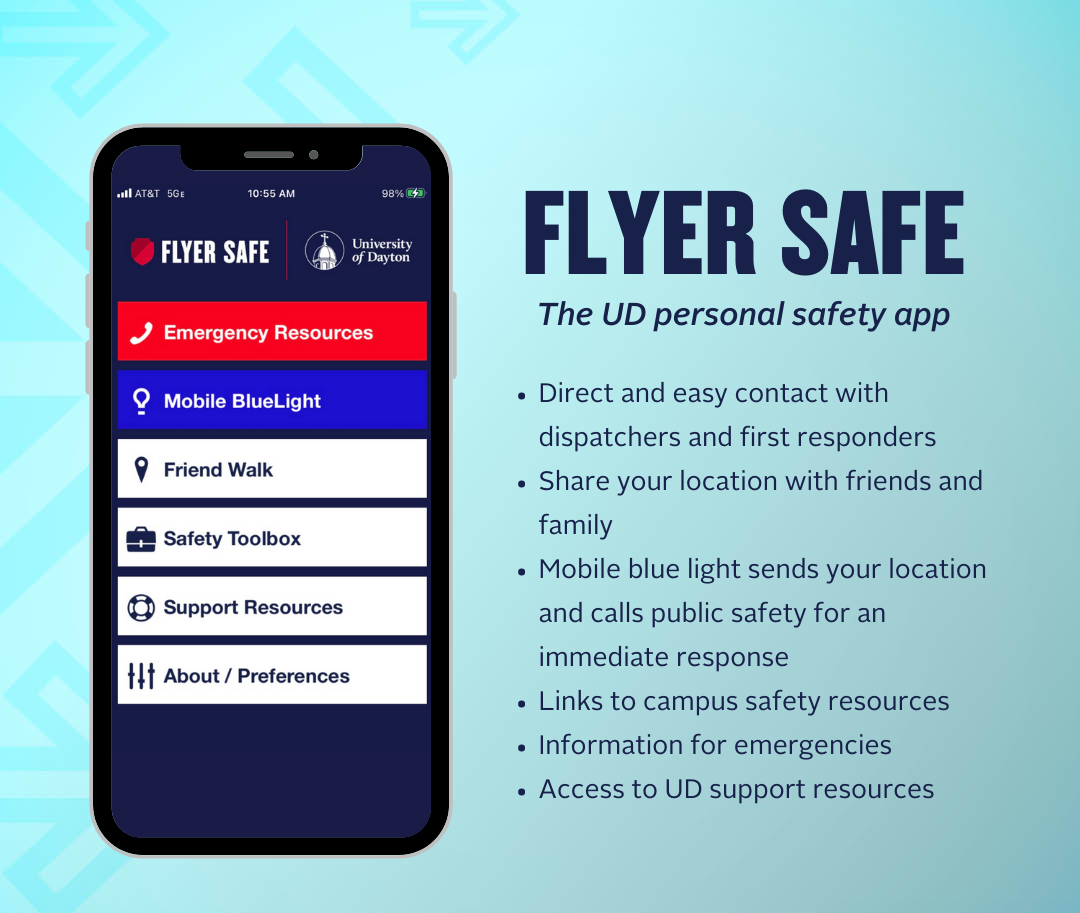 Image of Flyer Safe app screen