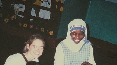 Photo of Christine Jutte during her time as a student in India.