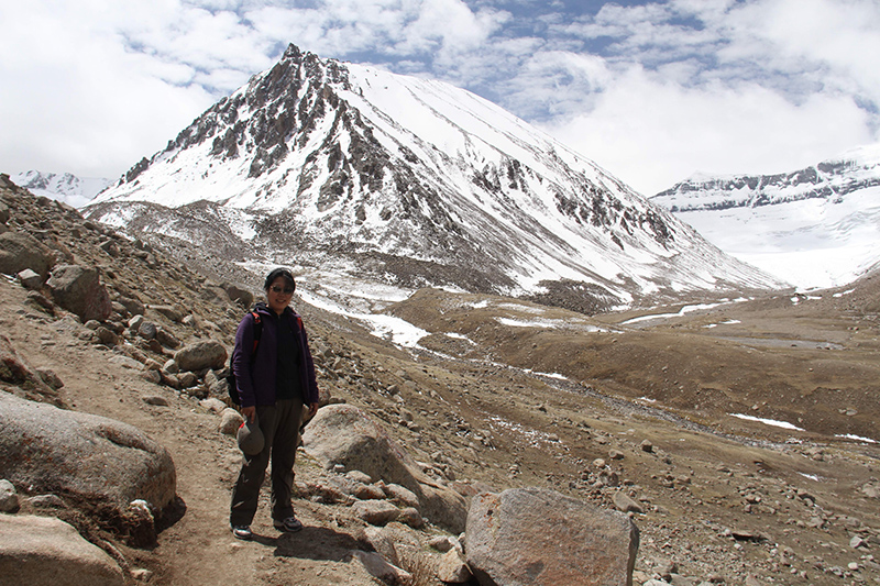 Studying glacier melt in Tibet