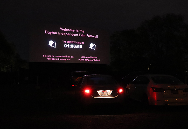 Moviegoers get ready for the 2020 Dayton Independent Film Festival at the Dixie Twin Drive-In.
