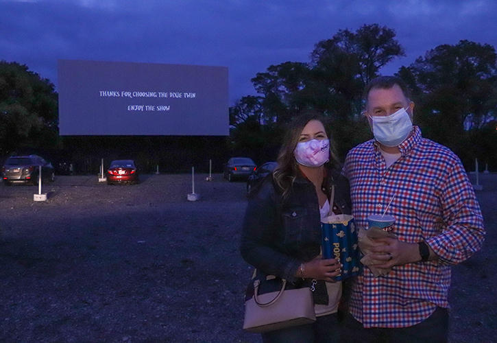 Moviegoers get ready for the 2020 Dayton Independent Film Festival at the Dixie Twin Drive-In.