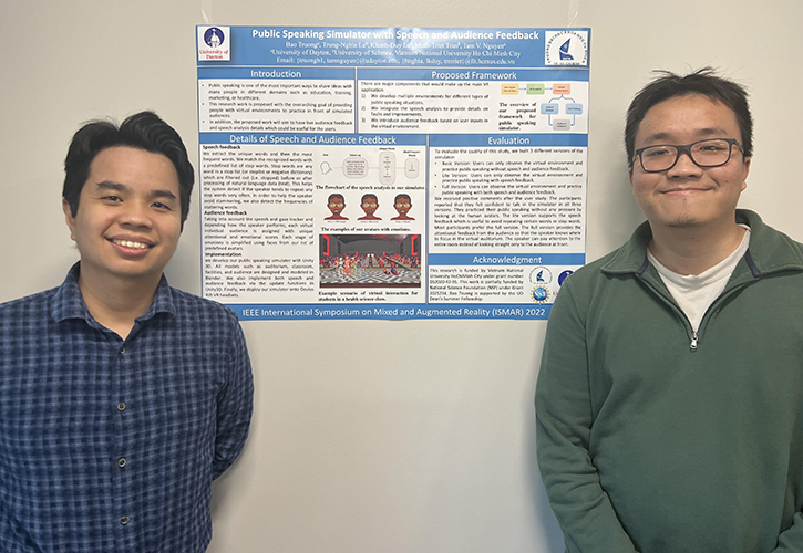 University of Dayton junior Bao Truong (right), with faculty mentor Tam Nguyen