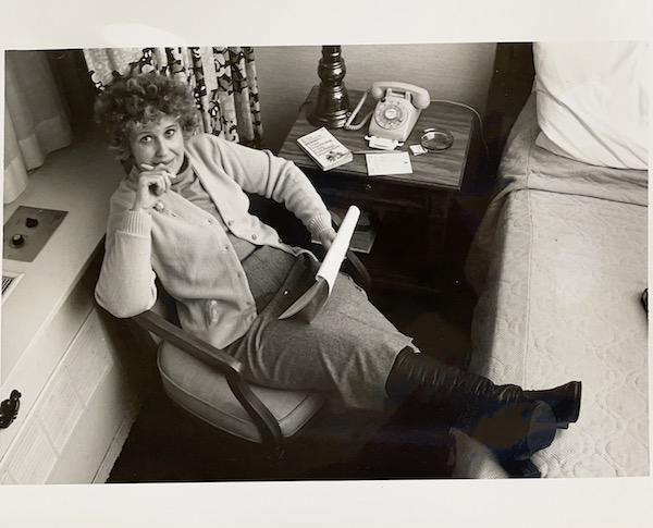 Erma Bombeck, writing in hotel room