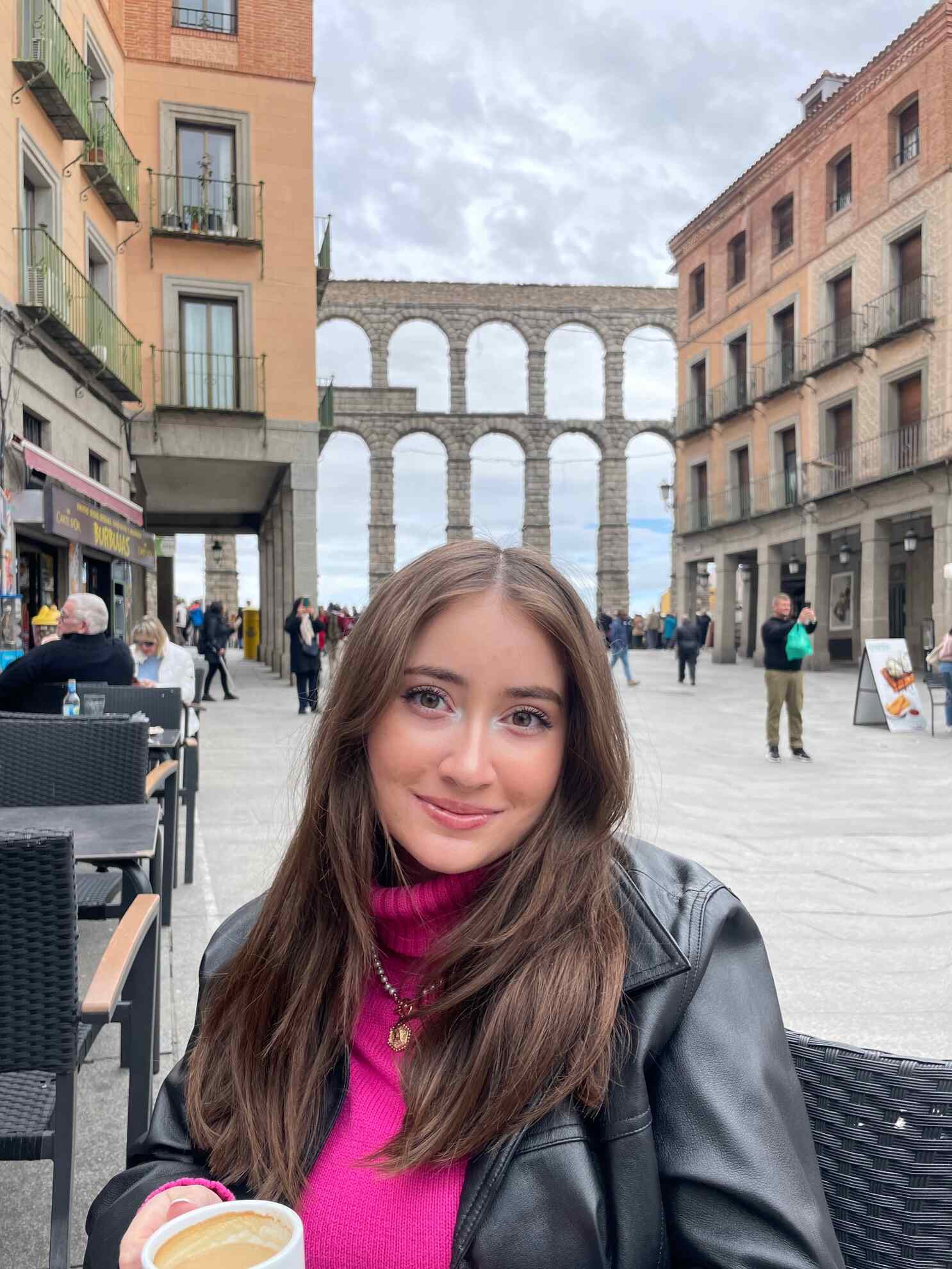 Junior Ariana Callaghan exploring nearby city, Segovia Spain. 