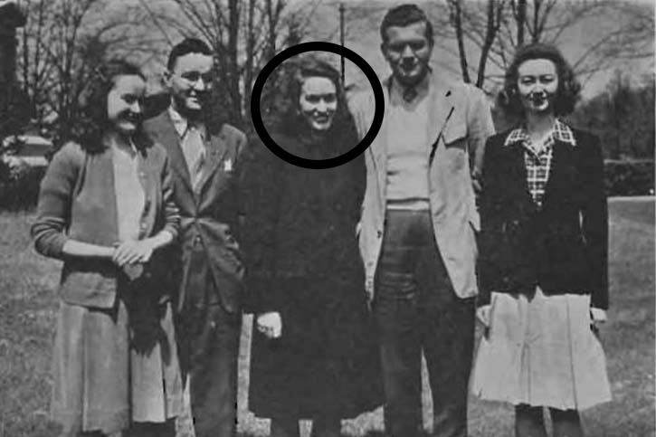 Photo from the 1946 yearbook of Ann Fitzgerald Wourms. She is one of 125,000 living Dayton University alumni.