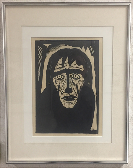 woodcut by Benjamin Miller titled "The Prophet" from 1924