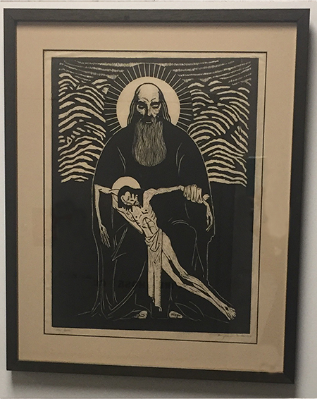 woodcut by Benjamin Miller titled "My Son" from 1928