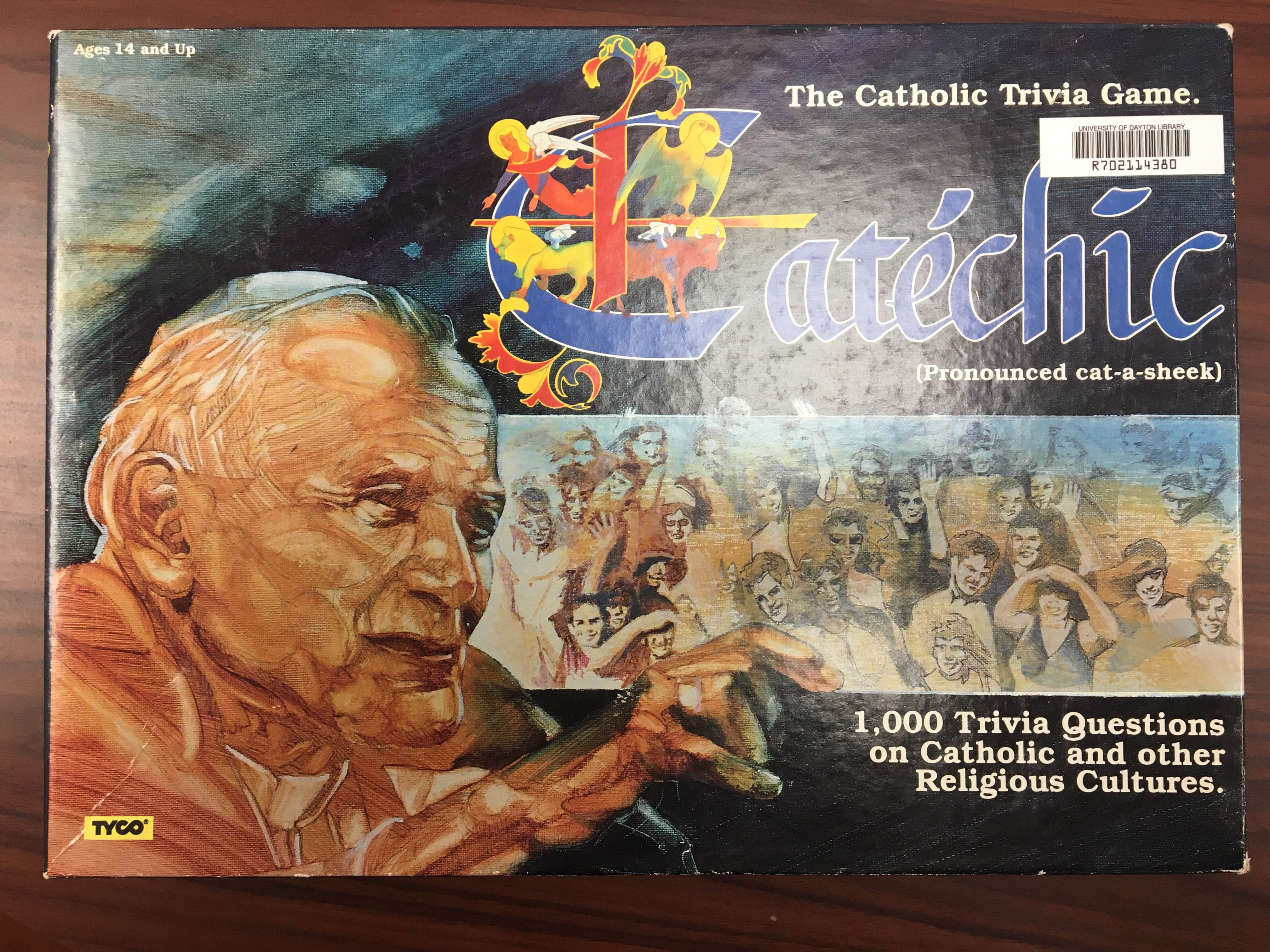 The Catechic game box ? featuring the first time the Vatican permitted Saint Pope John Paul II?s image to appear on a board game