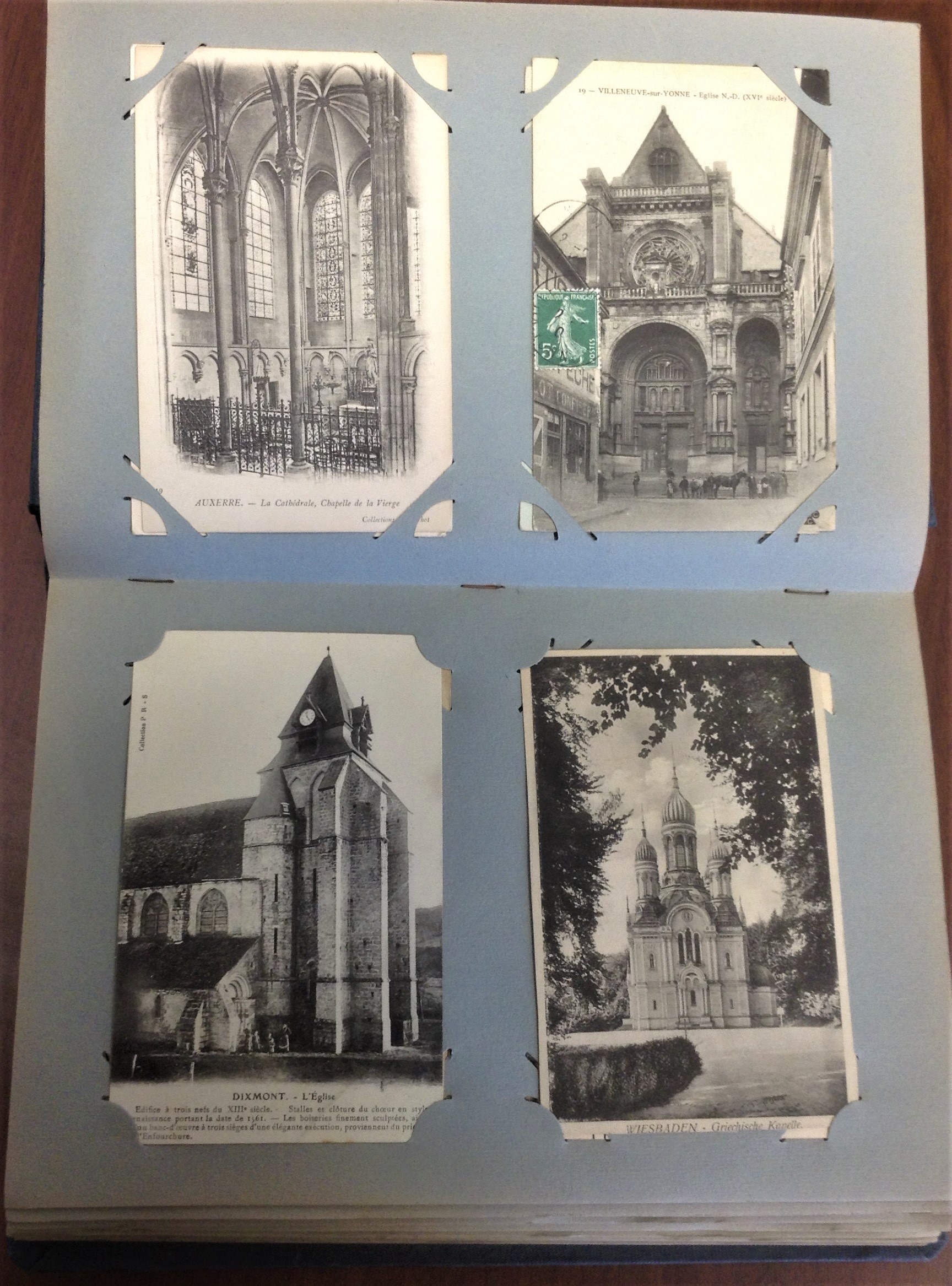 4 photographs of church facades
