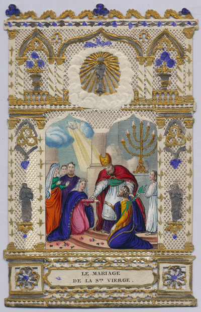 Holy Card, Marriage of Mary and Joseph, circa 1880, France