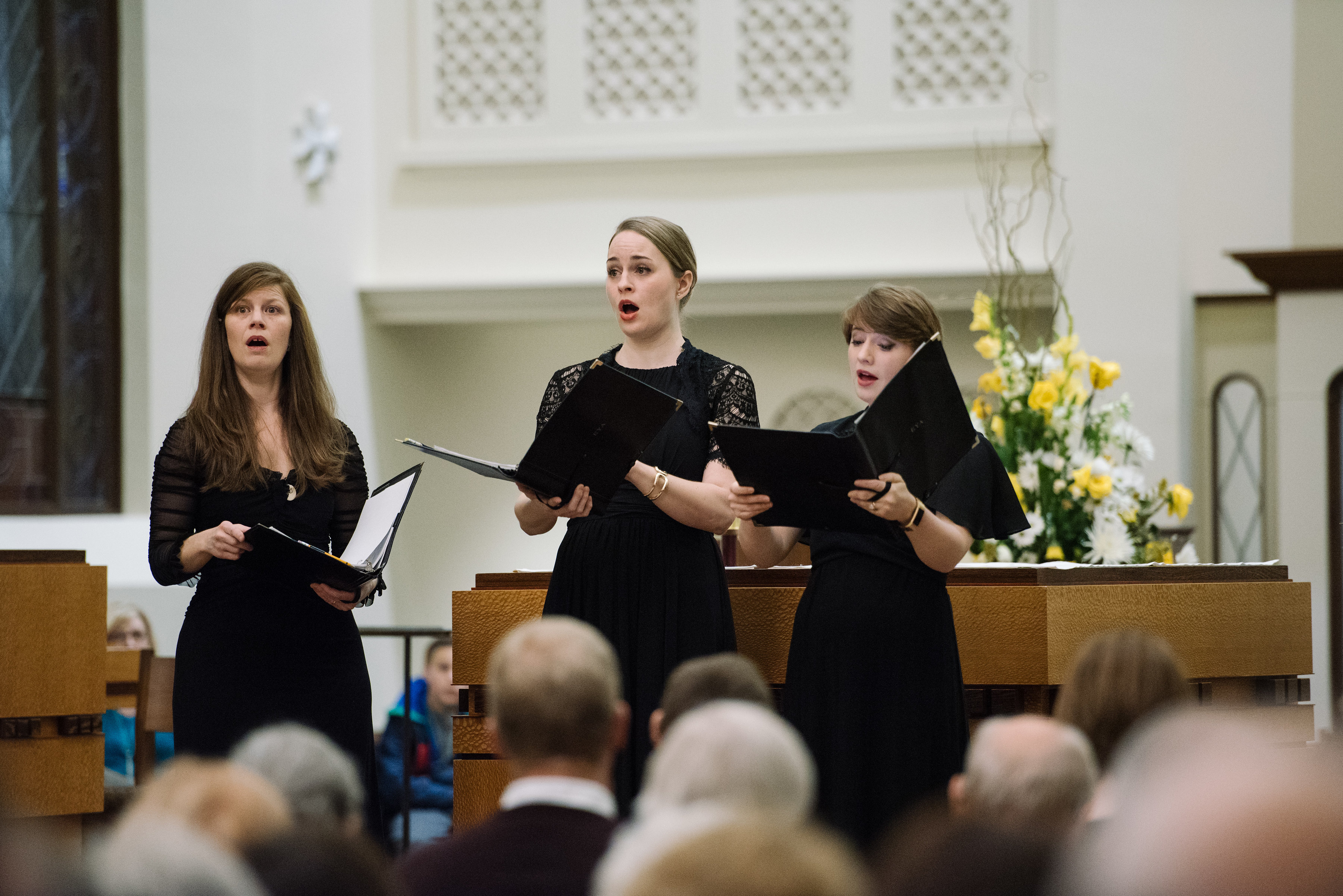 Allison Mondel, a soprano, leads the group as director and sings alongside Kristen Dubion-Smith, a mezzo-soprano, and Crossley Hawn, also a soprano