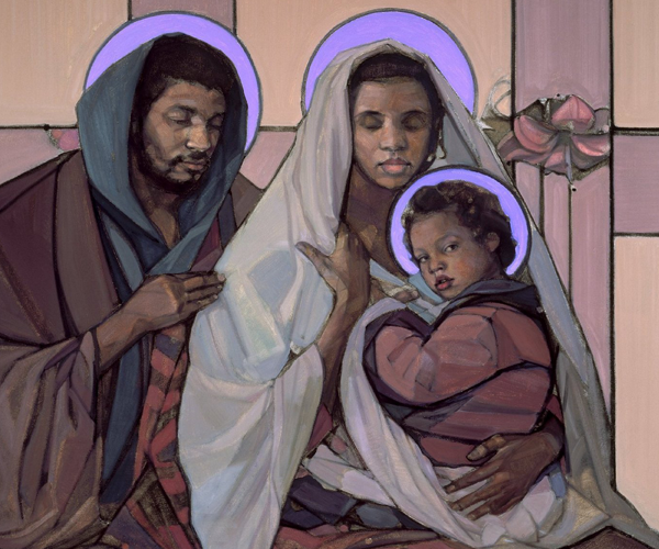 painting of Joseph, Infant Jesus and Mary