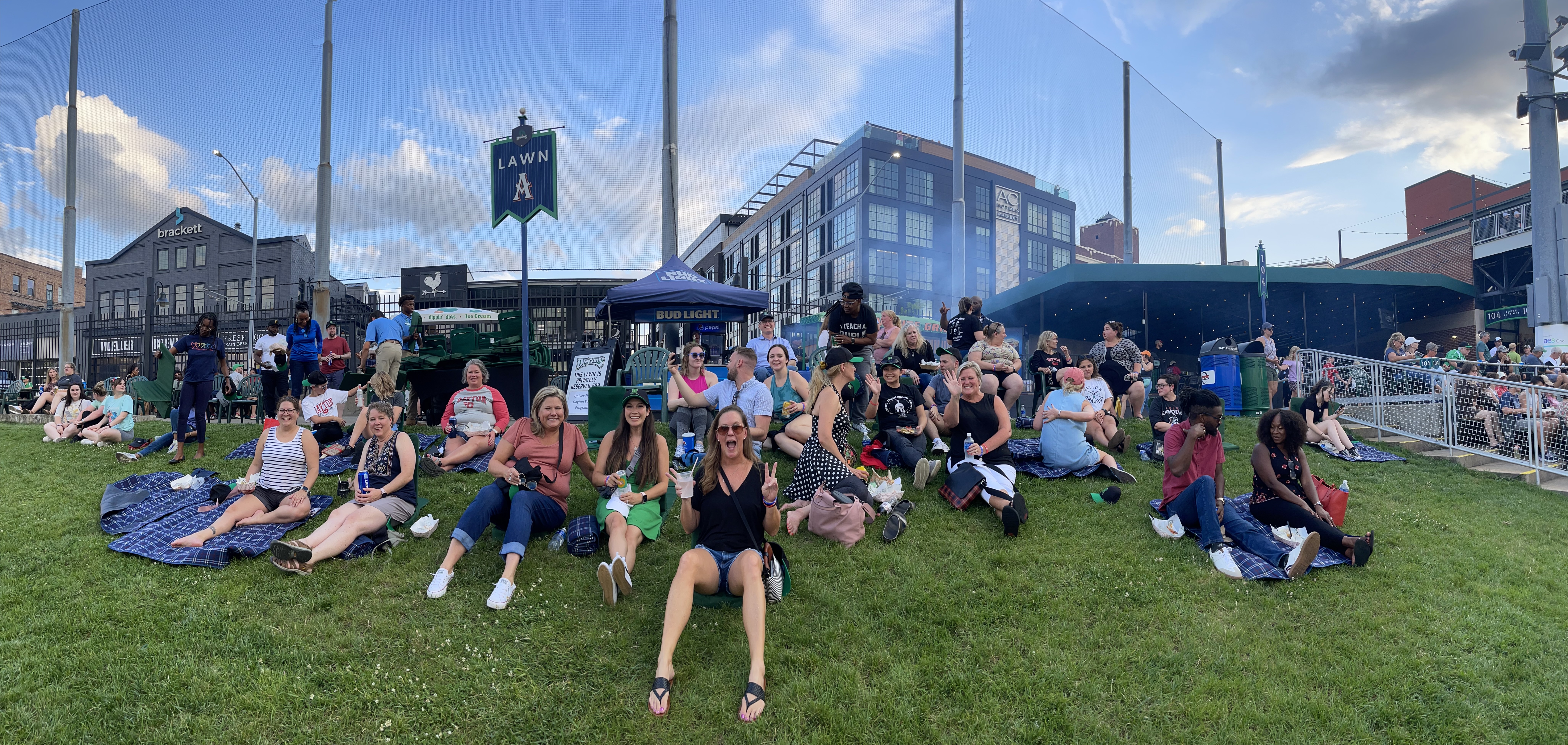 EdD Students attend a Dayton Dragons game in the Summer 2023 immersion social.