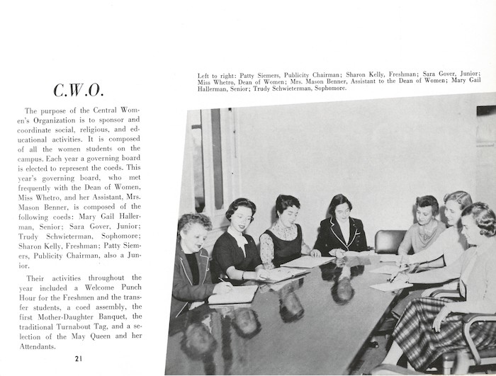 Photo from a yearbook page, 1956