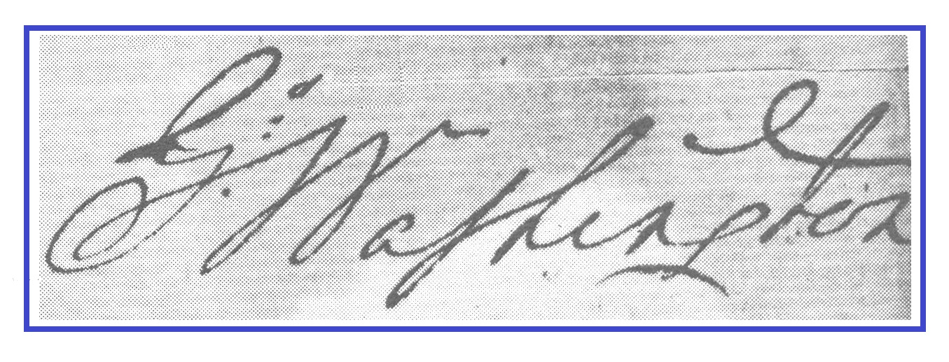 President George Washington's signature. 