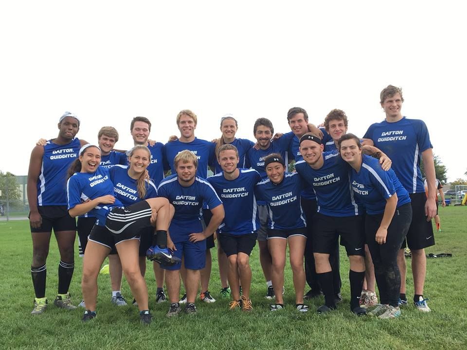 Team photo from the UD Quidditch Facebook page.