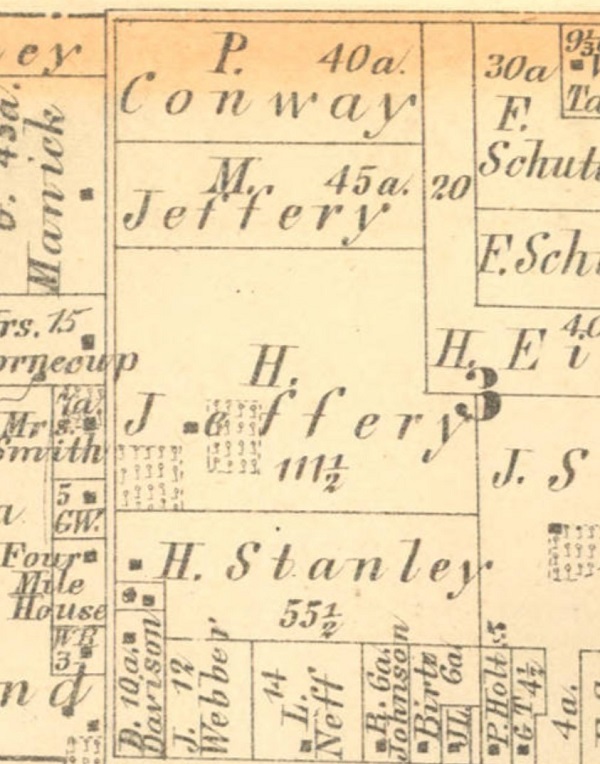 Detail from Harrison Township Map, 1875