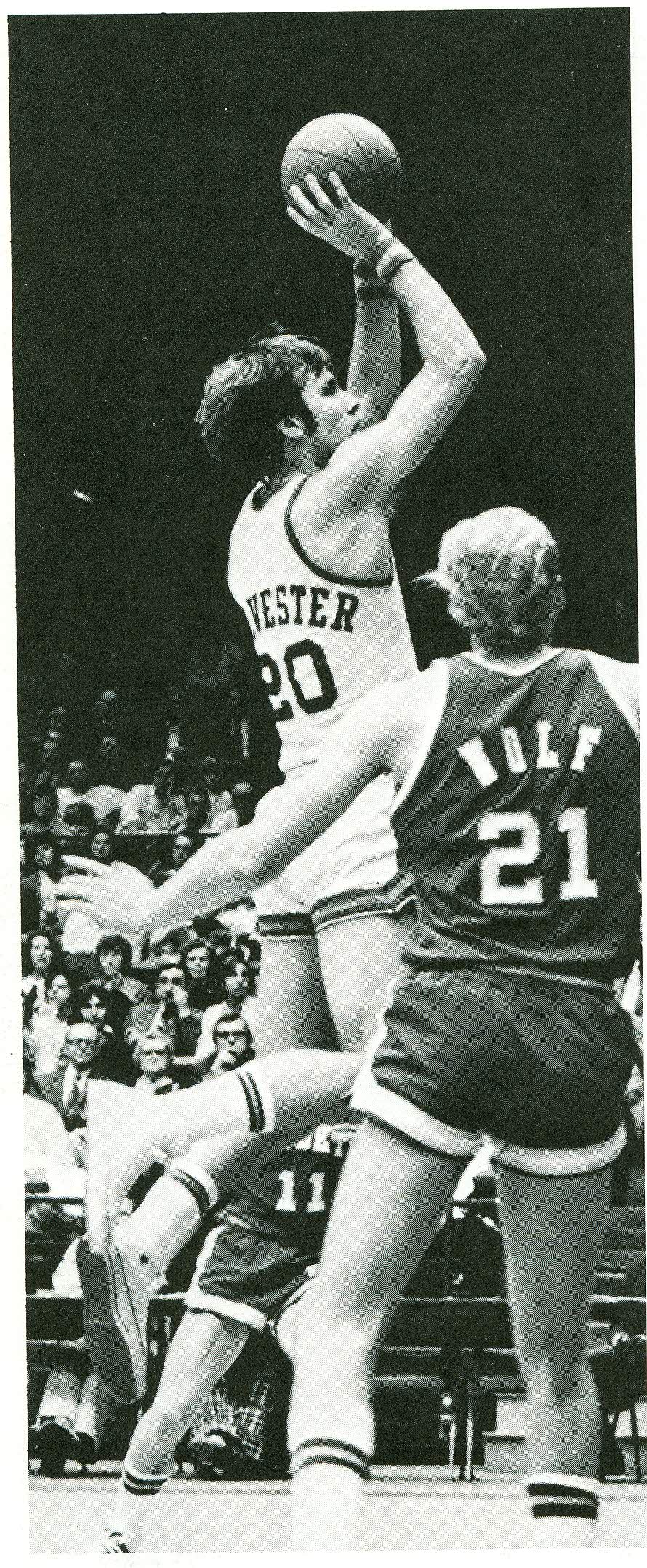 Mike Sylvester, #20, playing for the Flyers in 1974.