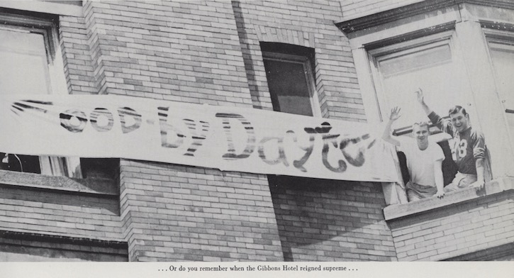 1962 image from the Gibbons Hotel in downtown Dayton