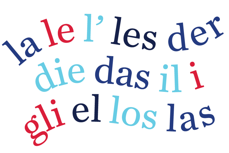 Image contains instances of the word "the" as it appears in titles in four languages.