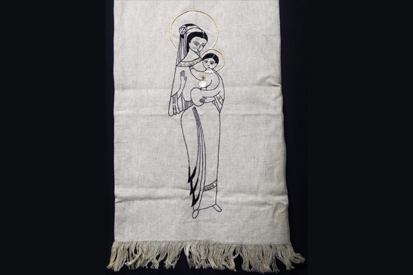 Madonna and Child embroidery