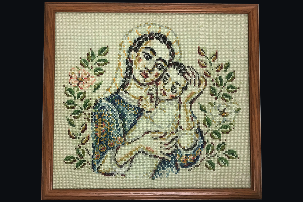 Madonna and Child cross-stitch