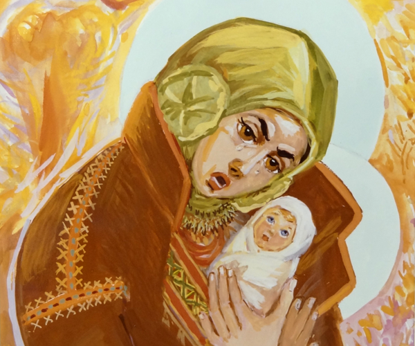 Madonna and Child with Mary weeping