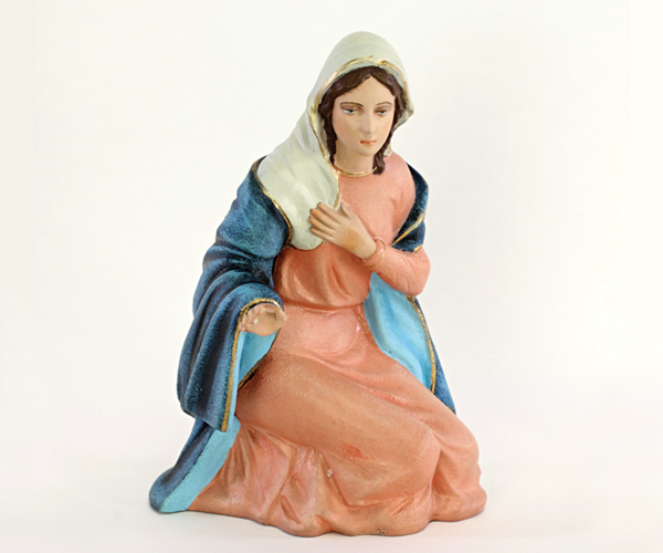 The Blessed Virgin Mary kneeling