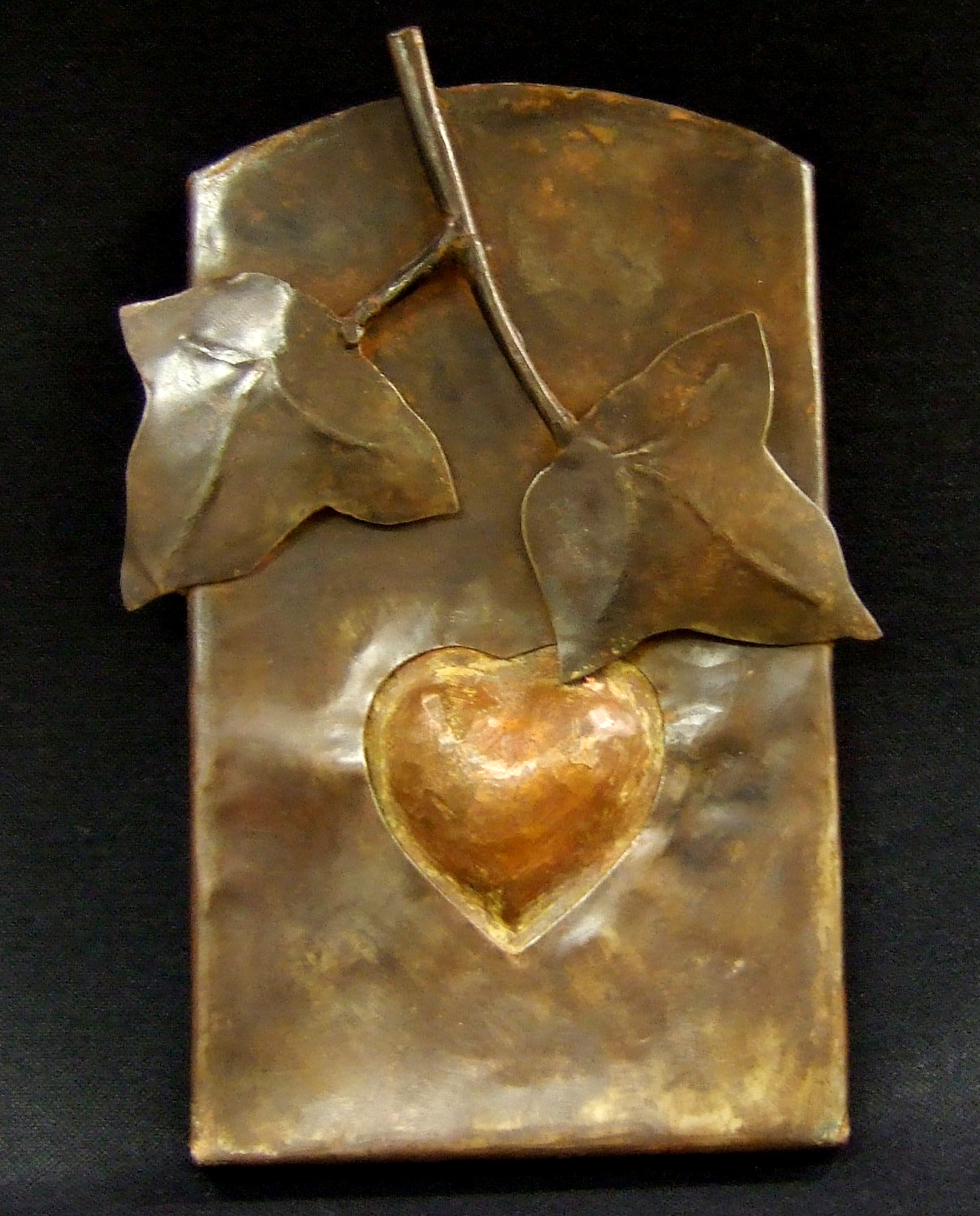 “Heart of Mary” by Paul Gregory Canfield (1991) was created from welded steel and copper. 