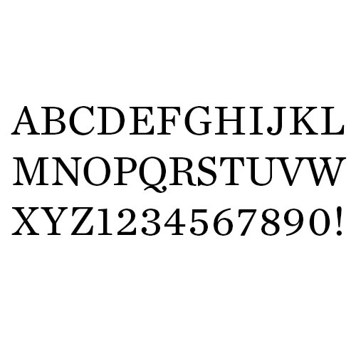 Visual of the alphabet typeset in Chronicle font
