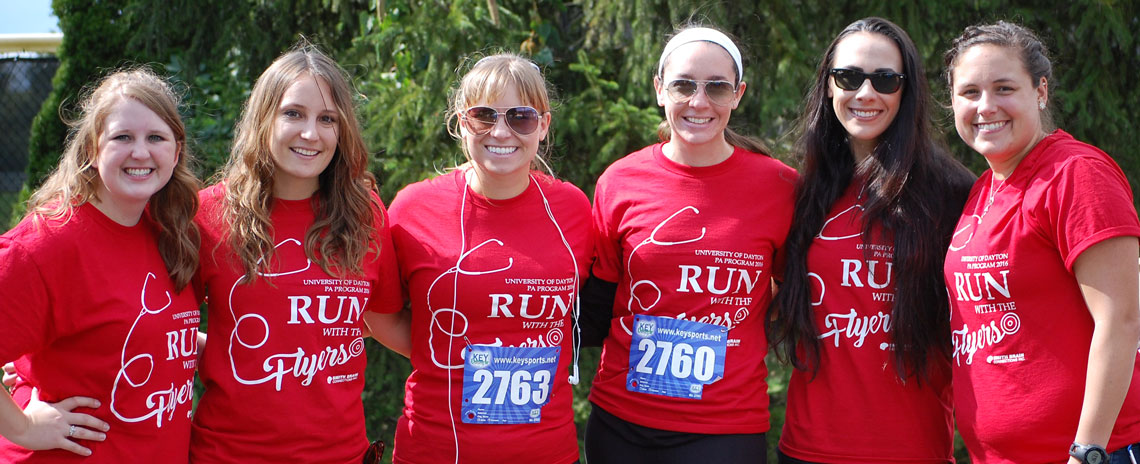 group of Physician Assistant students at 5K race