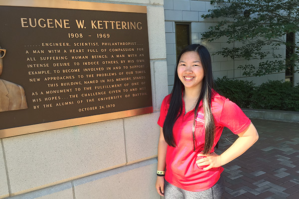Amy Ng, University of Dayton School of Engineering electrical engineering student and counselor for the School of Engineering Summer Honors Engineering Camp (SHEC).
