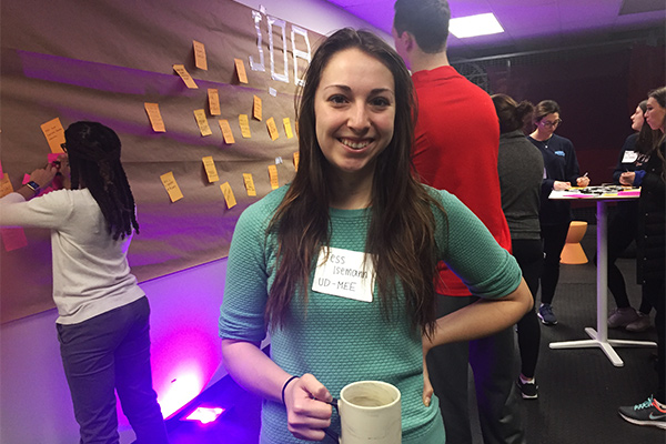 Tess Isemann, a fourth year mechanical engineering major, who participated in the Collaboration Accelerator and now works for IACT.