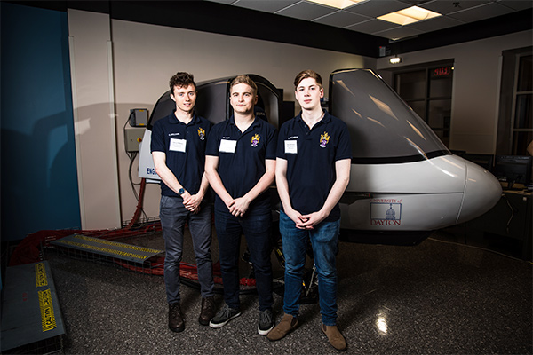 Oliver Williams, Jason Hitchman and Matthew Uren, from The University of Manchester, UK, won the Most Innovative Design award for their flying car design.