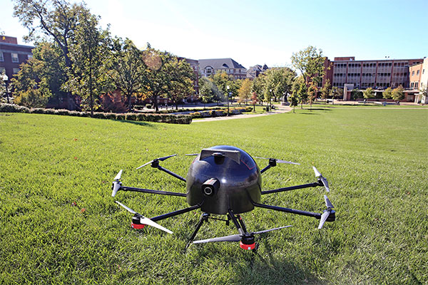 Code E Drone on the University of Dayton campus.