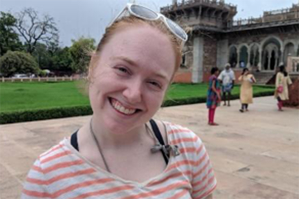 Senior chemical engineering student Molly Savage in Patna, India.  