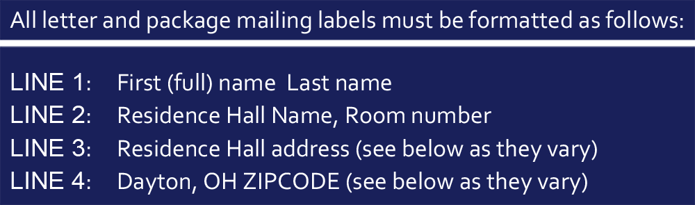 Mailing Label Format
