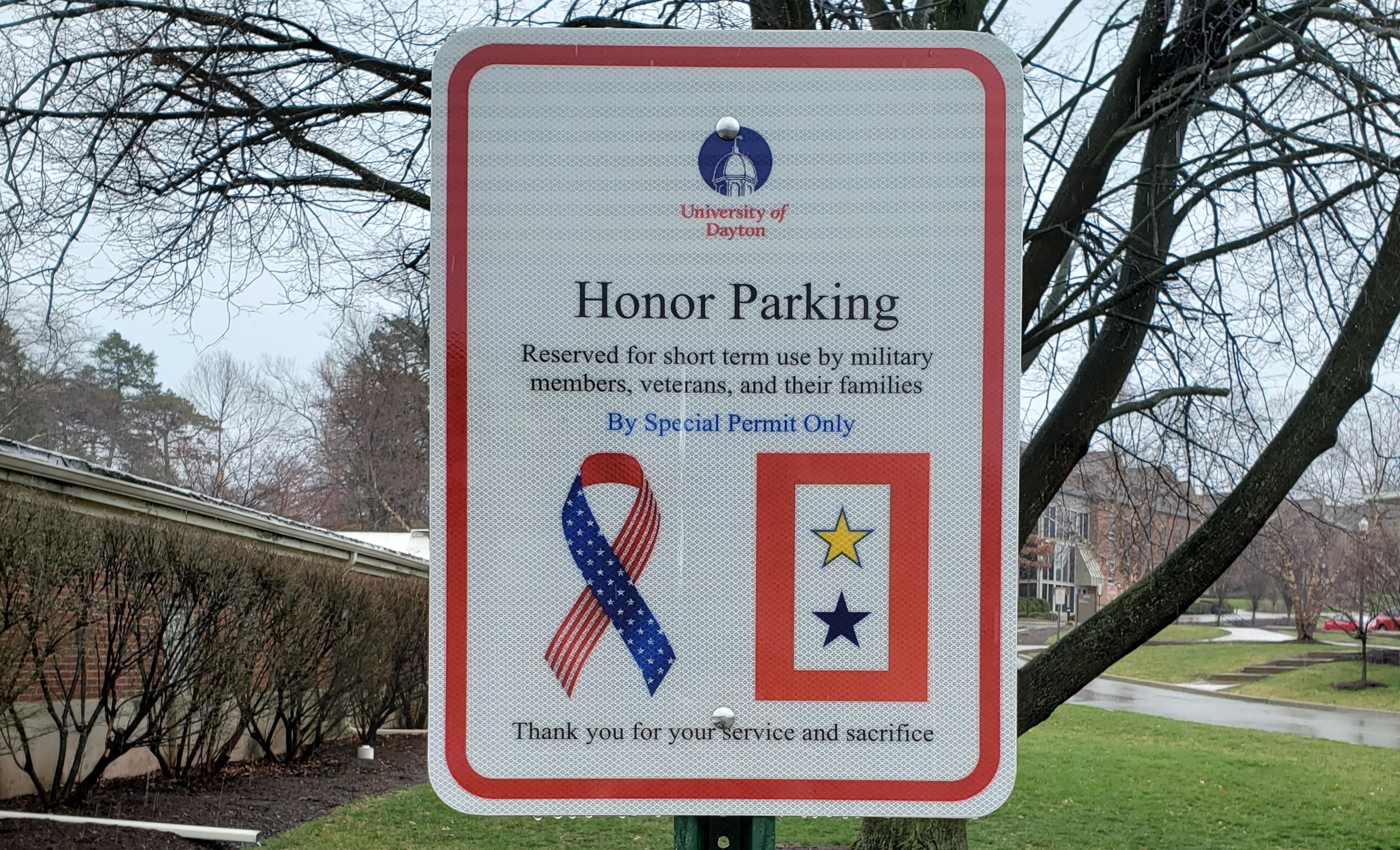 Honor Parking space sign