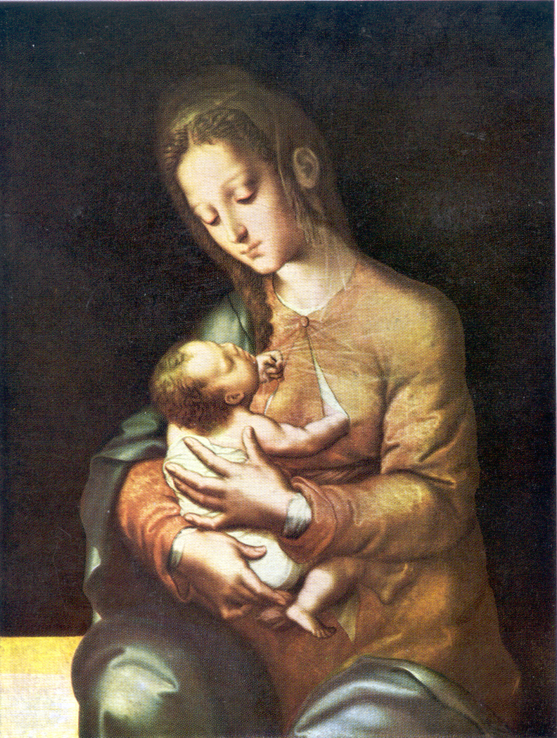 DE MORALES, LUIS, 1475-1564,  MADONNA AND CHILD, Madrid, Spain: The Prado