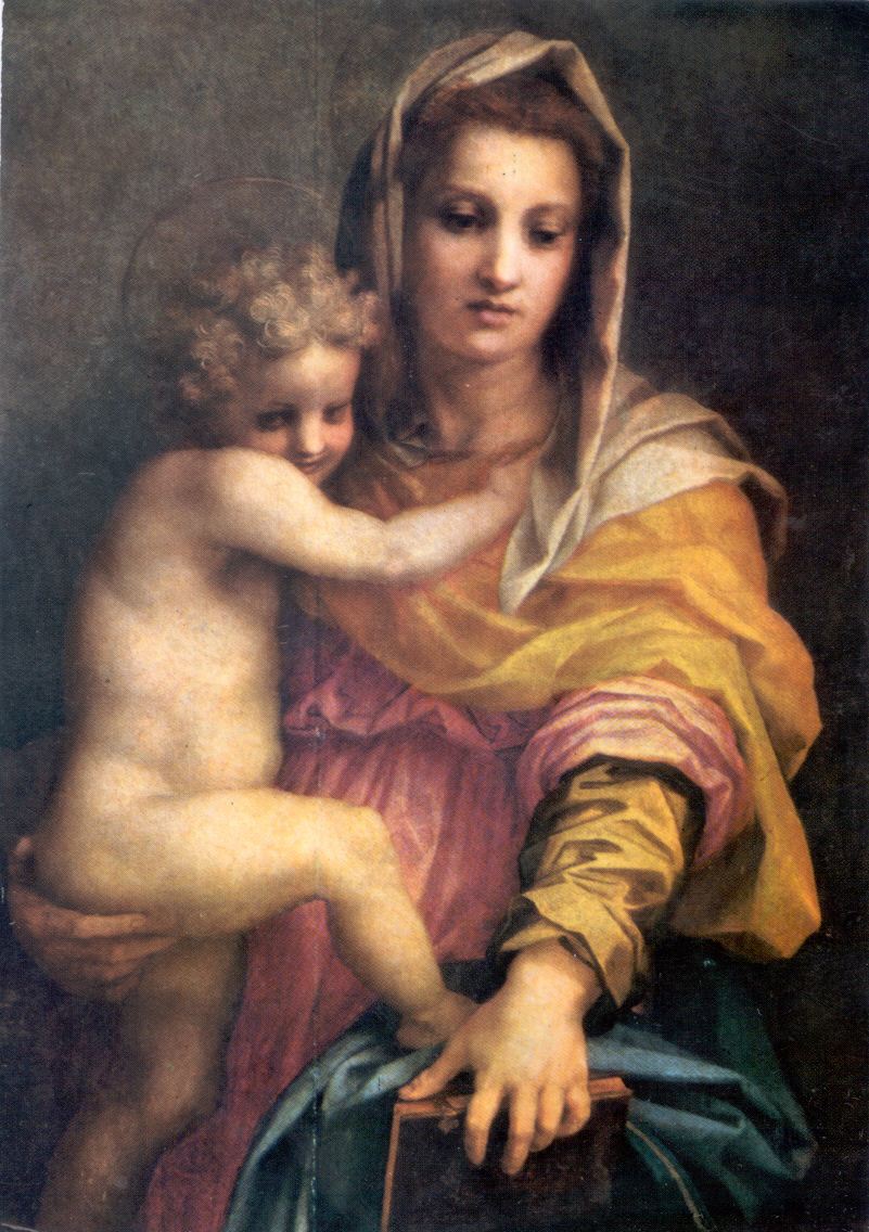 DEL SARTO, ANDREA, 1486-1530,  Detail from MADONNA OF THE HARPIES, 1517, Florence, Italy: Galleria Uffizi