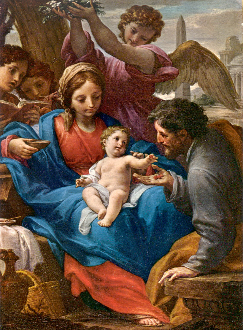 MANCINI, FRANCESCO, 1679-1758,  THE HOLY FAMILY AND ANGELS, Vatican City: Pinacoteca Vaticana