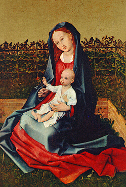 Virgin with a Rose Trellis French School c. 1470-72 Museé de l'Oeuvre Notre-Dame Strasbourg, France 