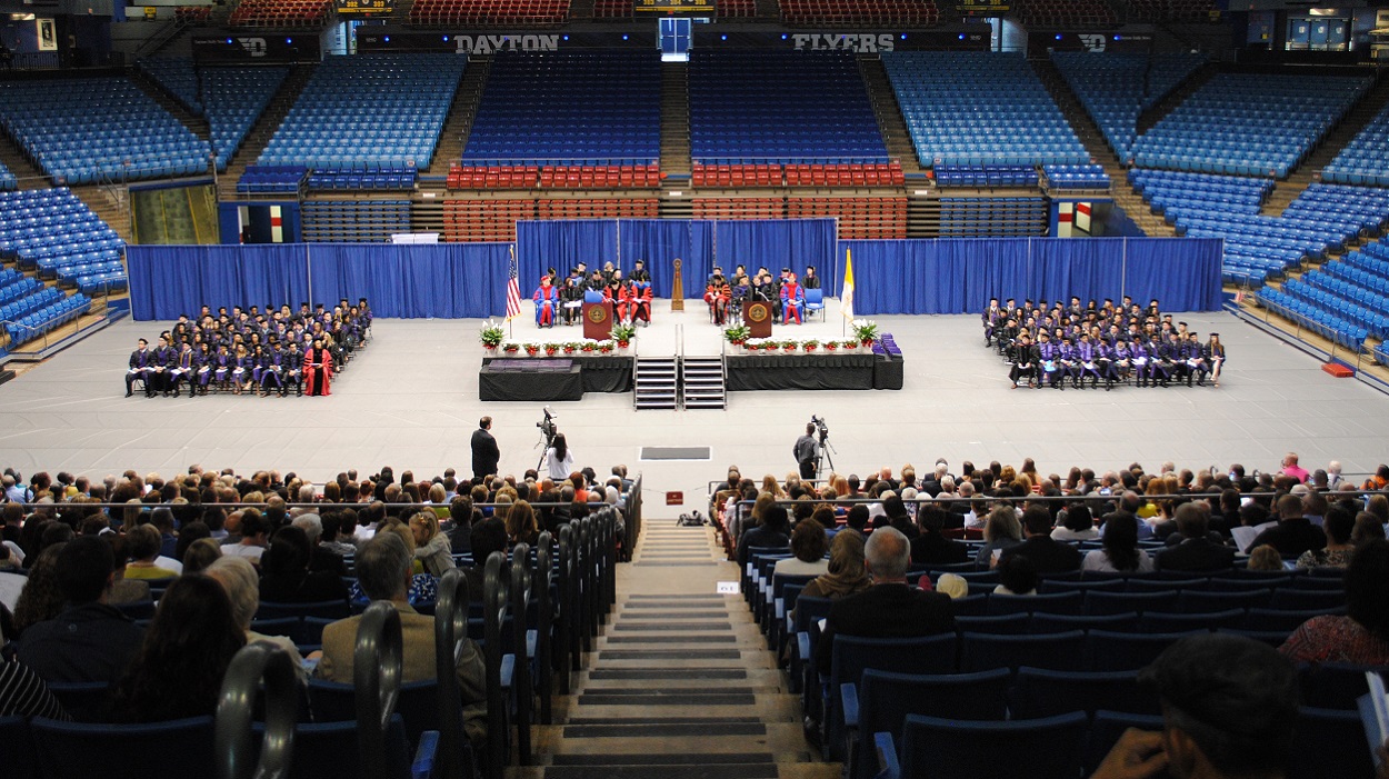Wide view of graduation