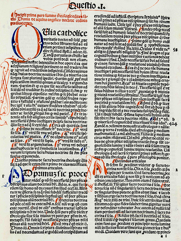 First edition from Thomas Aquinas