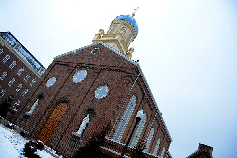 UD Chapel covered with snow