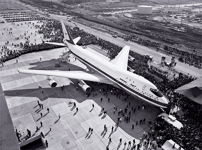Boeing 747 unvelied Sept. 30, 1968; public domain, SAS Scandinavian Airlines