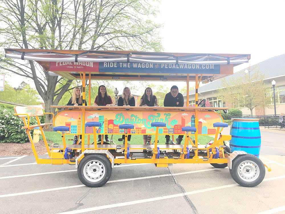 Pedal wagon in Dayton.