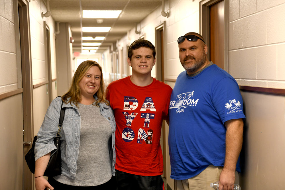Student with parents