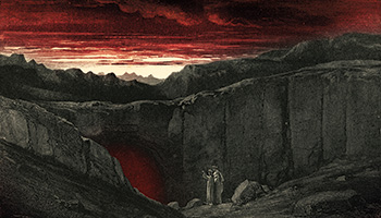 illustration of entering hell