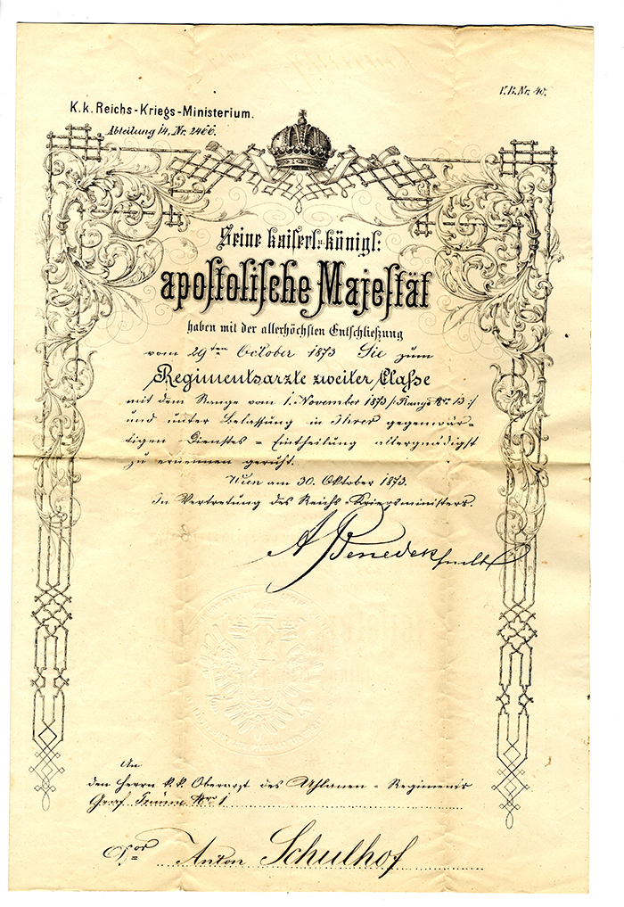 An official document with a government seal